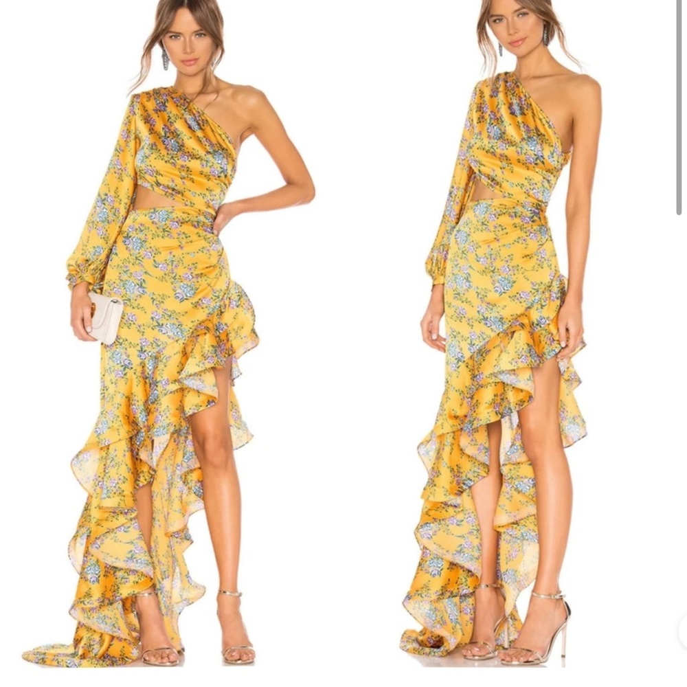 ROSEDRESS, floral yellow party dress